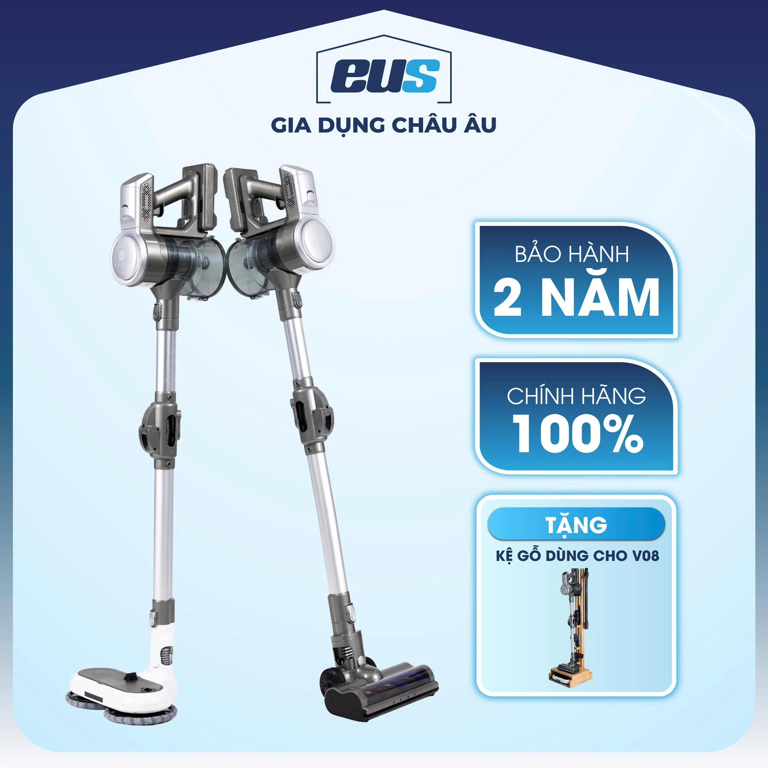 Máy Hút Bụi Và Lau Nhà Cầm Tay Không Dây U ULTTY V08
